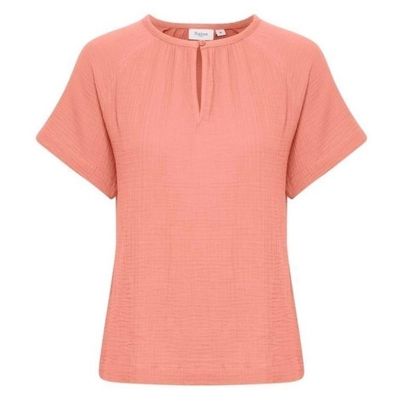 NEW Saint Tropez Canyon Clay Luisz Gauze Top US M - Picture 2 of 9